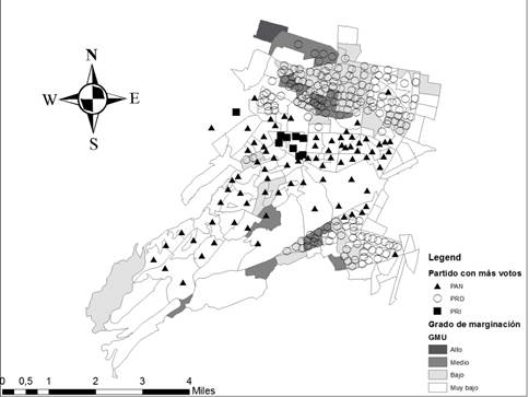Miguel Hidalgo. Marginaci&oacute;n y resultados electorales 2006