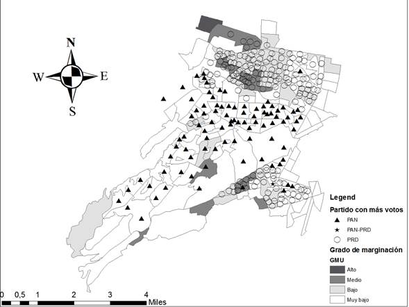 Miguel Hidalgo. Marginaci&oacute;n y resultados electorales 2009