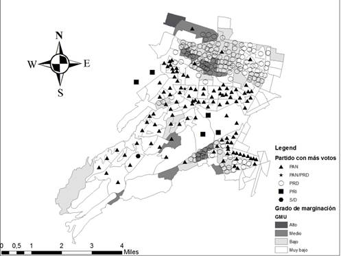 Miguel Hidalgo. Marginaci&oacute;n y resultados electorales 2015