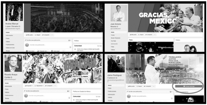 Uso del bot&oacute;n call to action, por parte de los
								candidatos