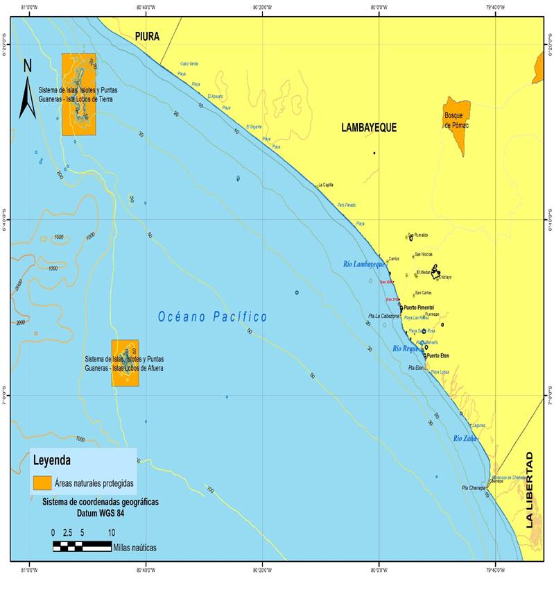 Áreas naturales protegidas de la zona de estudio seleccionada