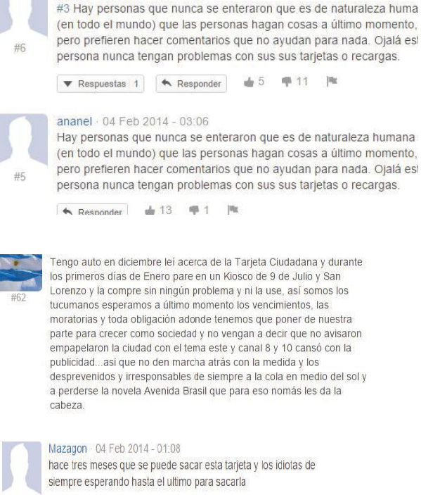 Participaciones
antirreglamentarias no moderadas