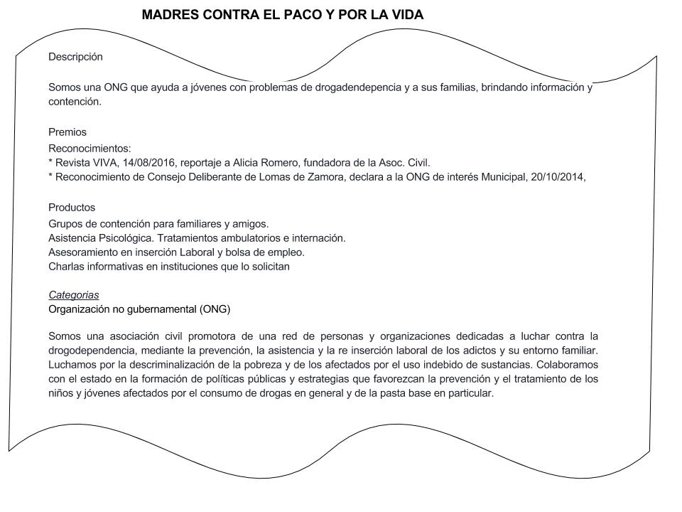 Madres contra el paco y por la vida