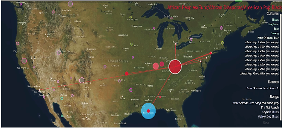 Fig. 1. Algunas culturas afroamericanas, afro/euro diasp&oacute;ricas y poblaciones negras norteamericanas