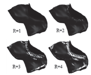 Curvature analysis for minimal tool radius [mm].