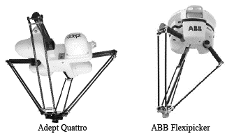 Robots Delta para aplicación industrial.