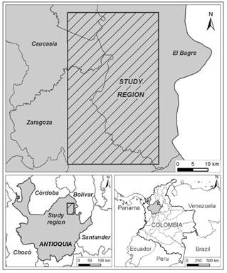 Location of the region under study.
