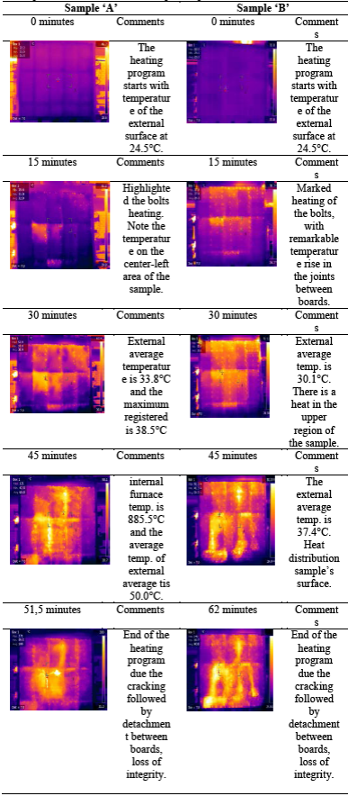 Temperature evolution at the unexposed spicemen&rsquo;s surface