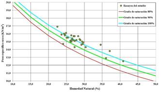 Estado inicial de las muestras ensayadas en el triaxial.