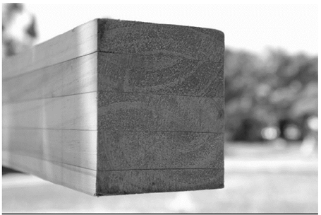 Viga de madera laminada Glulam. 