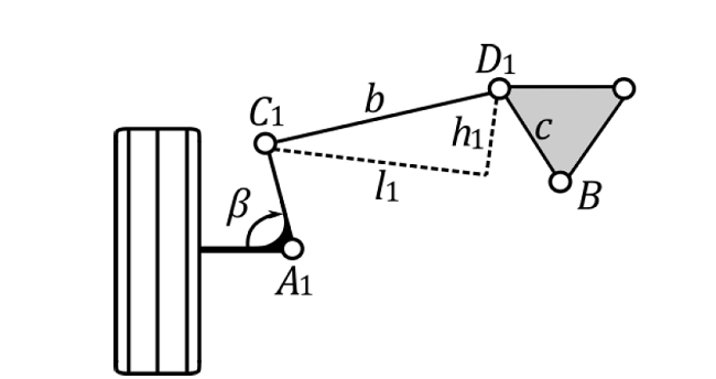 Triangulation to determine D1.