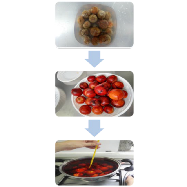 The process to obtain the dehydrated AS.