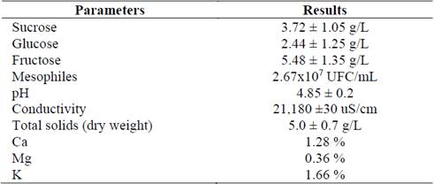 Characterization of vinasse