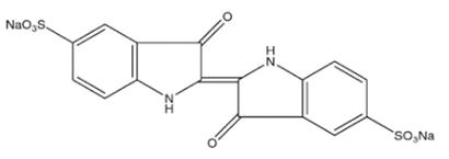 Estructura del tinte &iacute;ndigo carm&iacute;n. 
