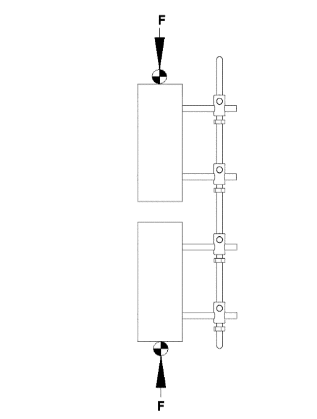 Axial compression test set up.