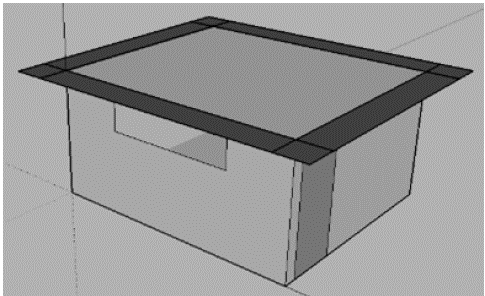 Simple geometry of the building.