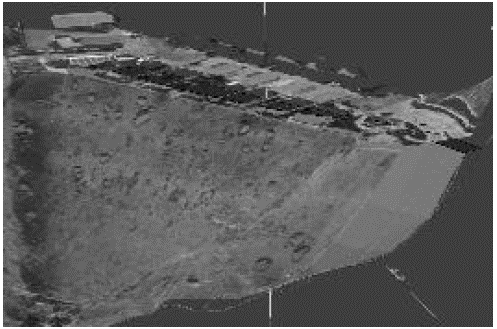 Three-dimensional model of the slope. Failure mechanism.