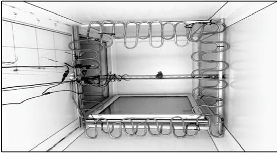 The double-layered cooling coils, three-quarters up in the right-hand column.