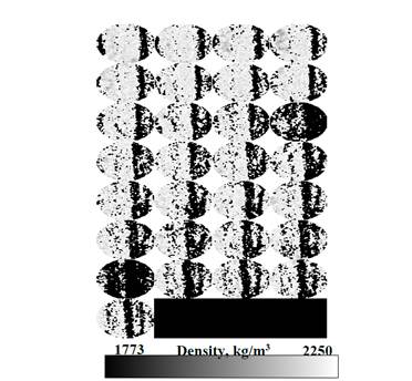 Brine sample, CT scan result of porous medium saturated with brine.