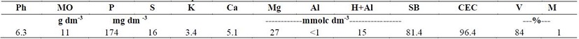 Chemical characterization of the soil used in the experiment before artificial salinization.