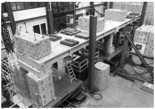 View of bridge model after construction.