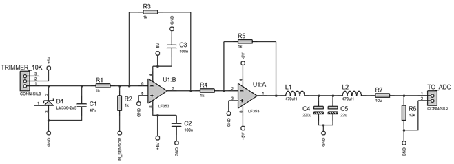 Circuit for the measure of voltage at the output of the inverter.
