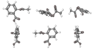 Im&aacute;genes 3D de la estructura qu&iacute;mica de la Aspirina.