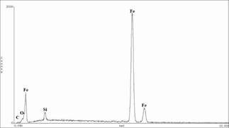 EDS spectrum of ductile iron in the initial condition.