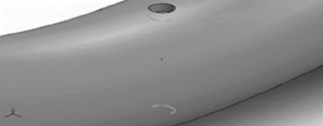 Space for fixing elements of the rotating handle.