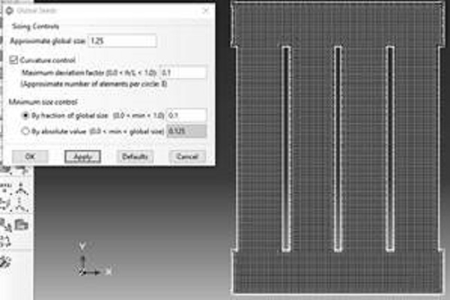 Finite Element Mesh for a SSP with SR4 elements.