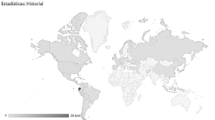 Estad&iacute;sticas de visitas hist&oacute;rico hasta el 16 de marzo de 2022.