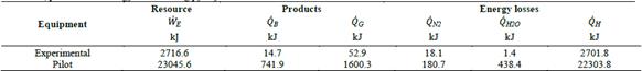 Resources, products and energy losses during pyrolysis.