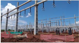 It&aacute;-SC substation during expansion.