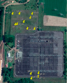 Location of the standard penetration tests.