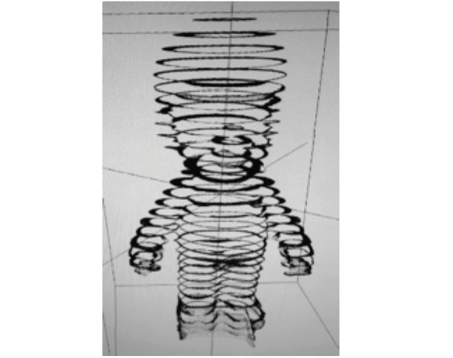 Digitalization of an object with points aligned to planes.