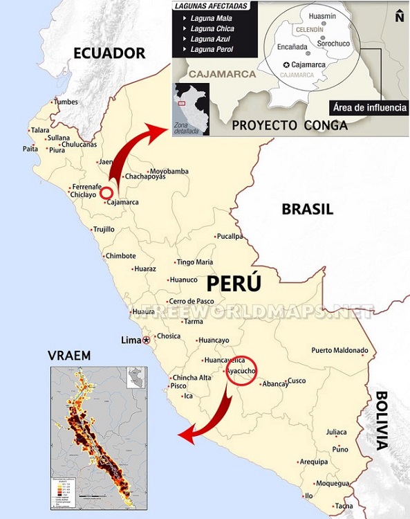 Aplicación de estados de emergencia en VRAEM y Proyecto Conga.