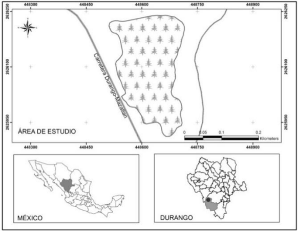 Ubicación
geográfica del área de estudio.