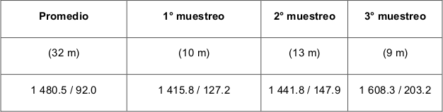 Valores totales de la necromasa (L, F = FH, H) en el matorral costero y precostero (g/m²).