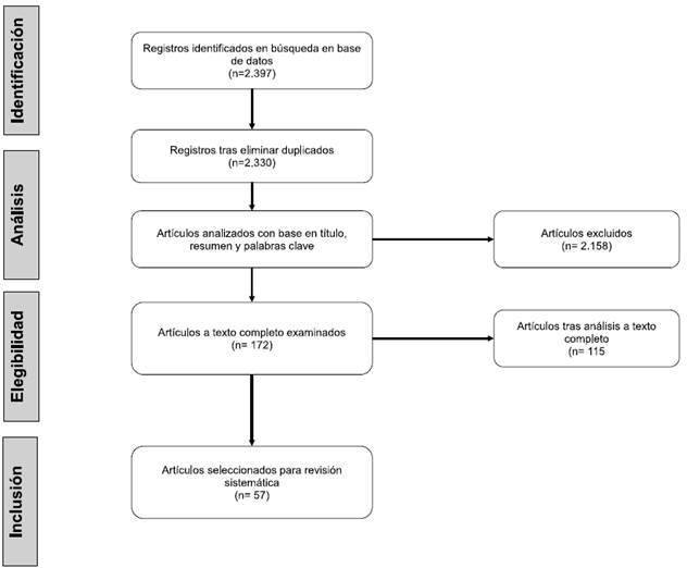 Diagrama de flujo del proceso de revisión