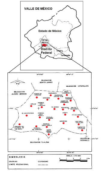 Ubicaci&oacute;n del sitio de estudio.