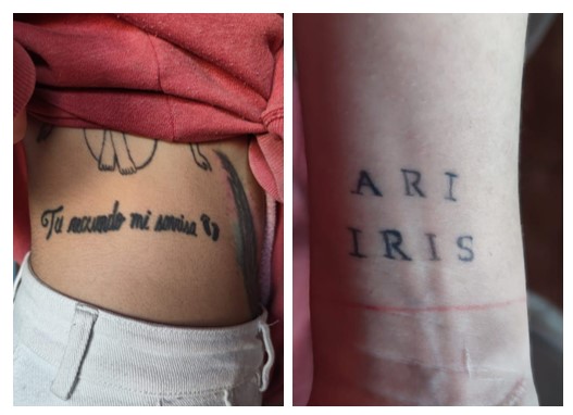 Tatuajes de la entrevistada 7 (E.7)