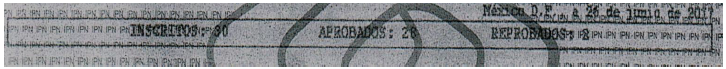 Parte final del acta de calificaciones del grupo de Probabilidad y Estadística. 
