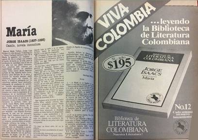 Publicidad del libro N.&deg;12 de la Biblioteca de Literatura Colombiana.