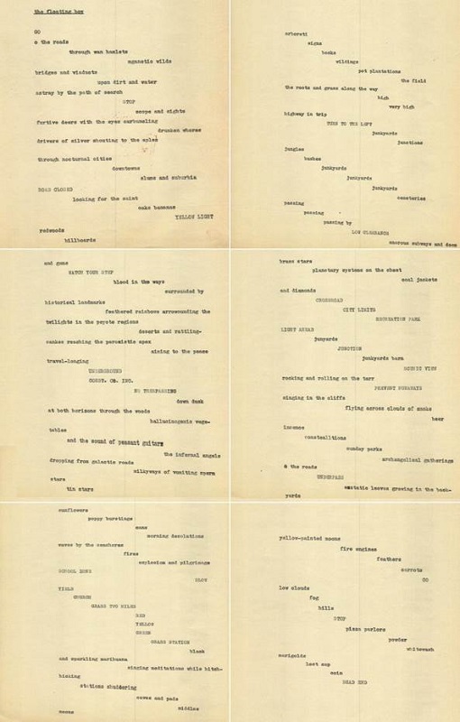 Amílcar Osorio. Poesía concreta, Máquina de escribir. “The floating boy”. Sin fechar.