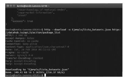 Descarga de la Consulta de Nombres de DataSet