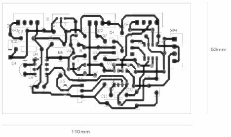 Esquema PCB de la tarjeta acondicionadora.
