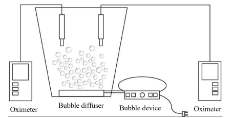 Experimental set-up for performance evaluation of the diffusion system used in this study