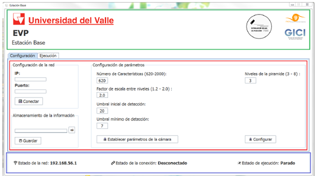 EVP base station GUI, configuration module