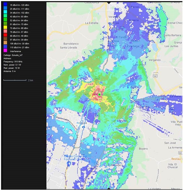 IoT system coverage zone