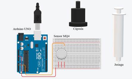 Montaje del sistema de cuantificaci&oacute;n